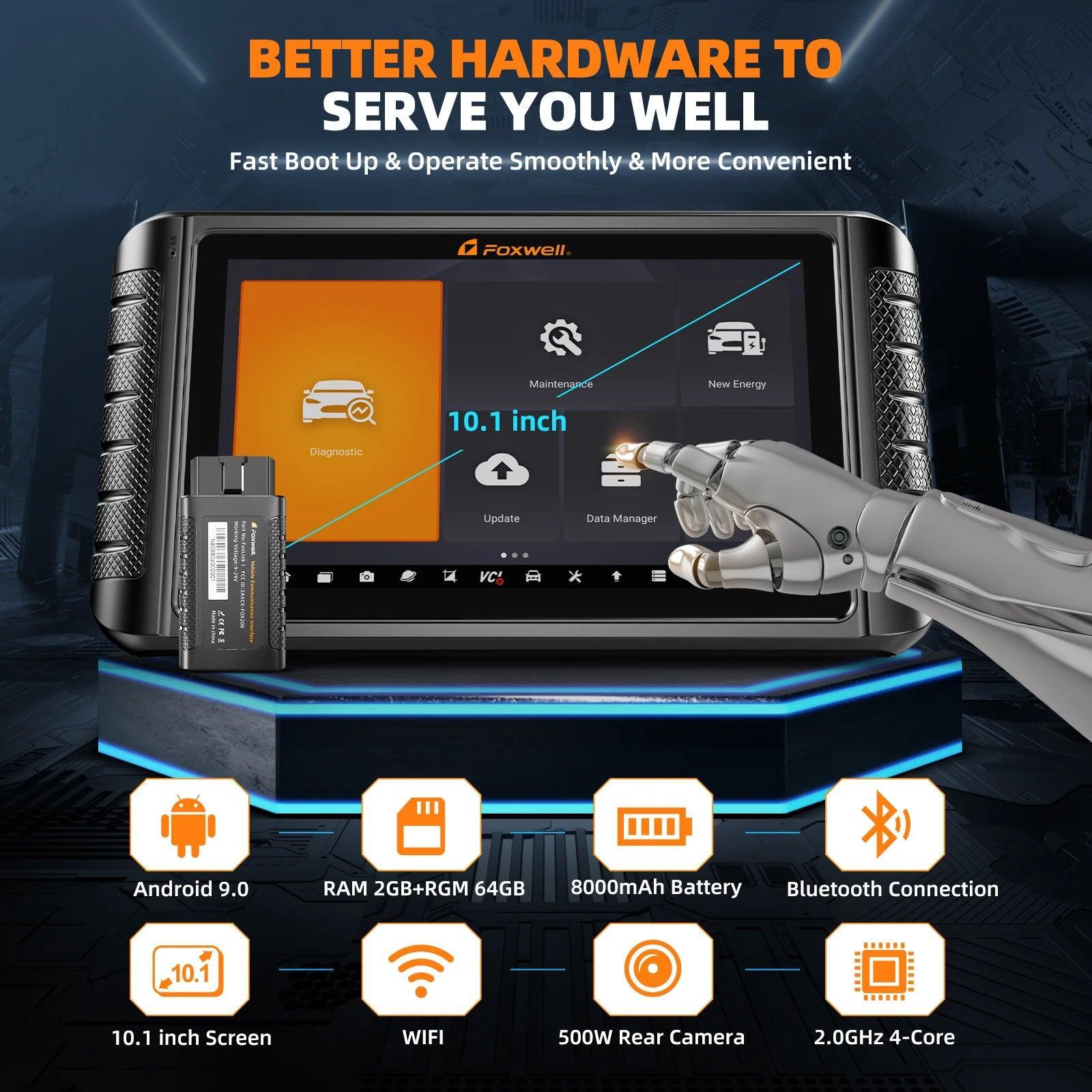 2024 FOXWELL NT1009 OBD2 Bluetooth Car Scanner OBD Scanner