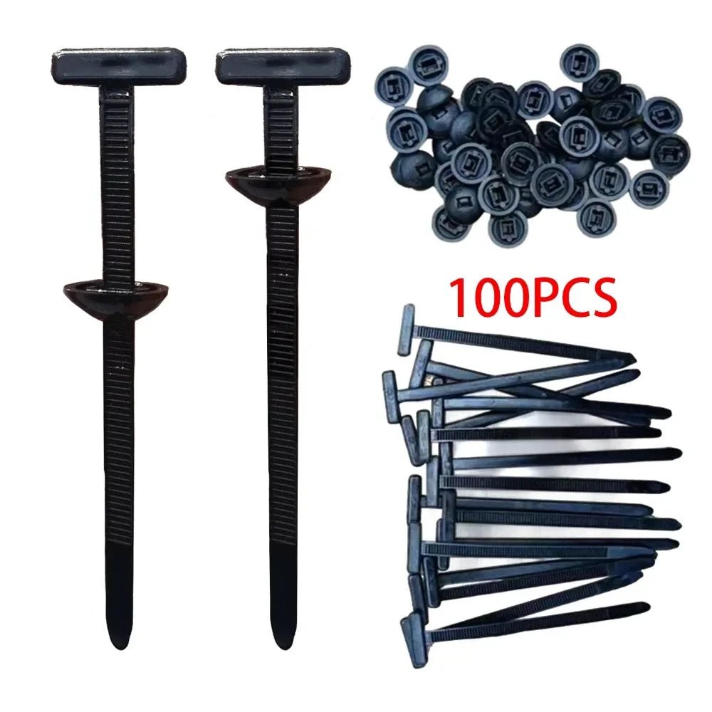 20/50100Pcs Multipurpose Nylon Universal Cable Tie Buckle Nylon Buckle Cable Tie Retainer Heavy Duty Nylon Zip Ties Self-Locking Cable Ties