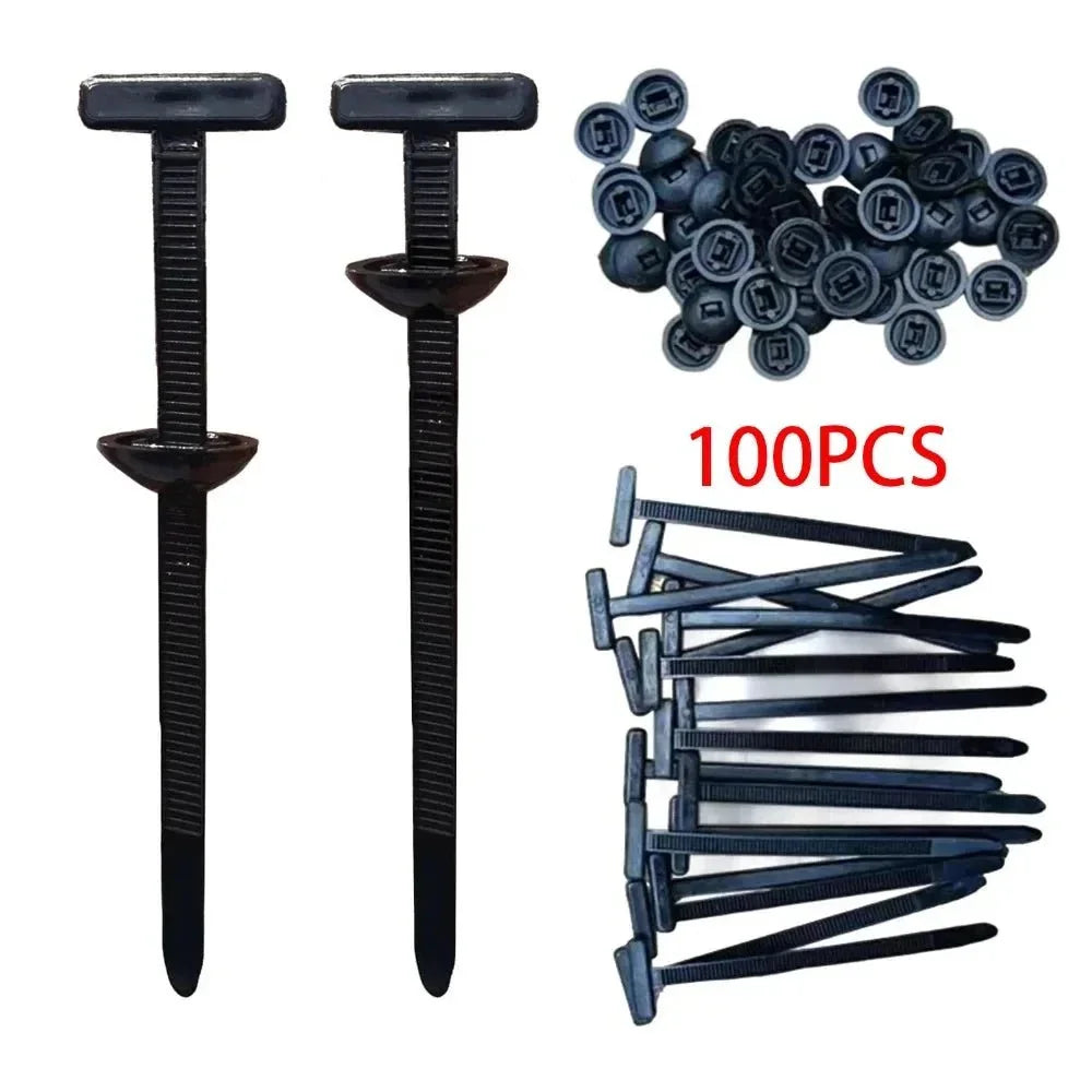 20/50100Pcs Multipurpose Nylon Universal Cable Tie Buckle Nylon Buckle Cable Tie Retainer Heavy Duty Nylon Zip Ties Self-Locking Cable Ties