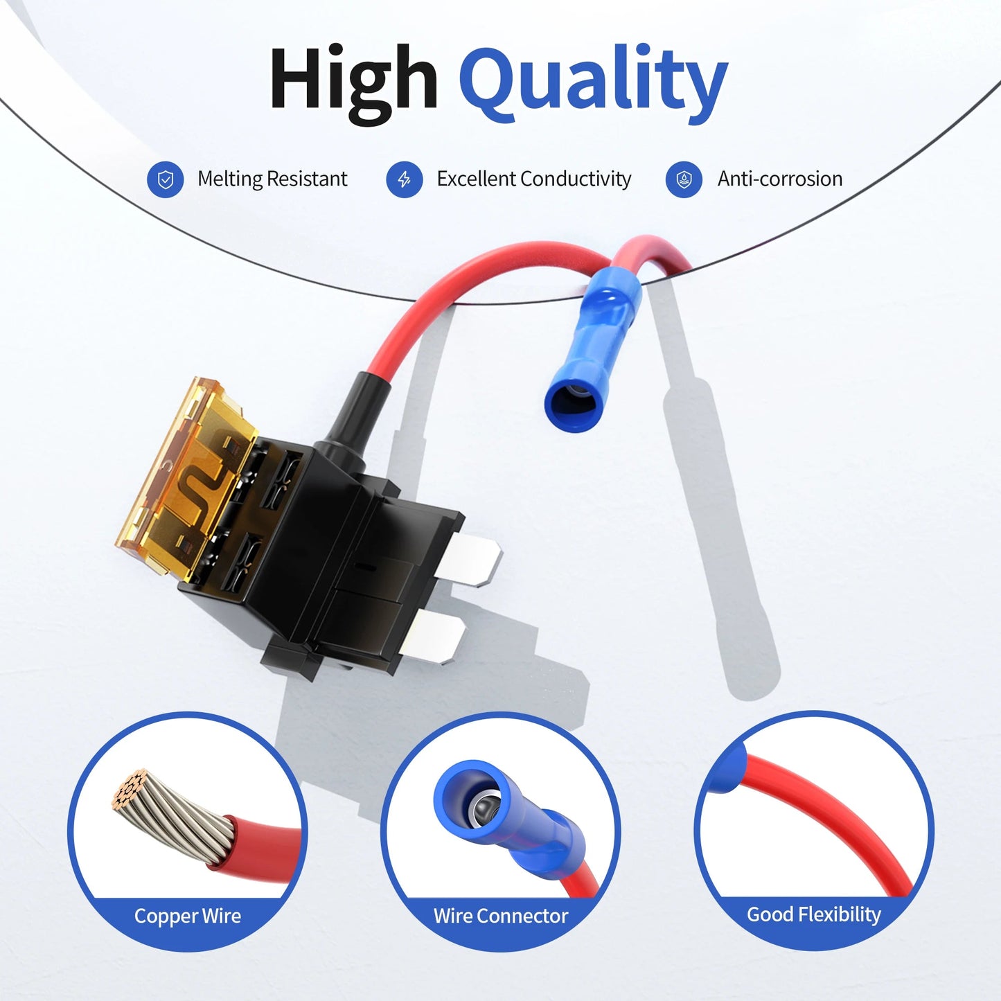 36PCS Fuse Tap 12V 4 Types Add a Fuse Kit with 5A 10A 15A 20A Fuse Standard Low Profile Fuse Tap Adapter Mini and Micro2 for Car