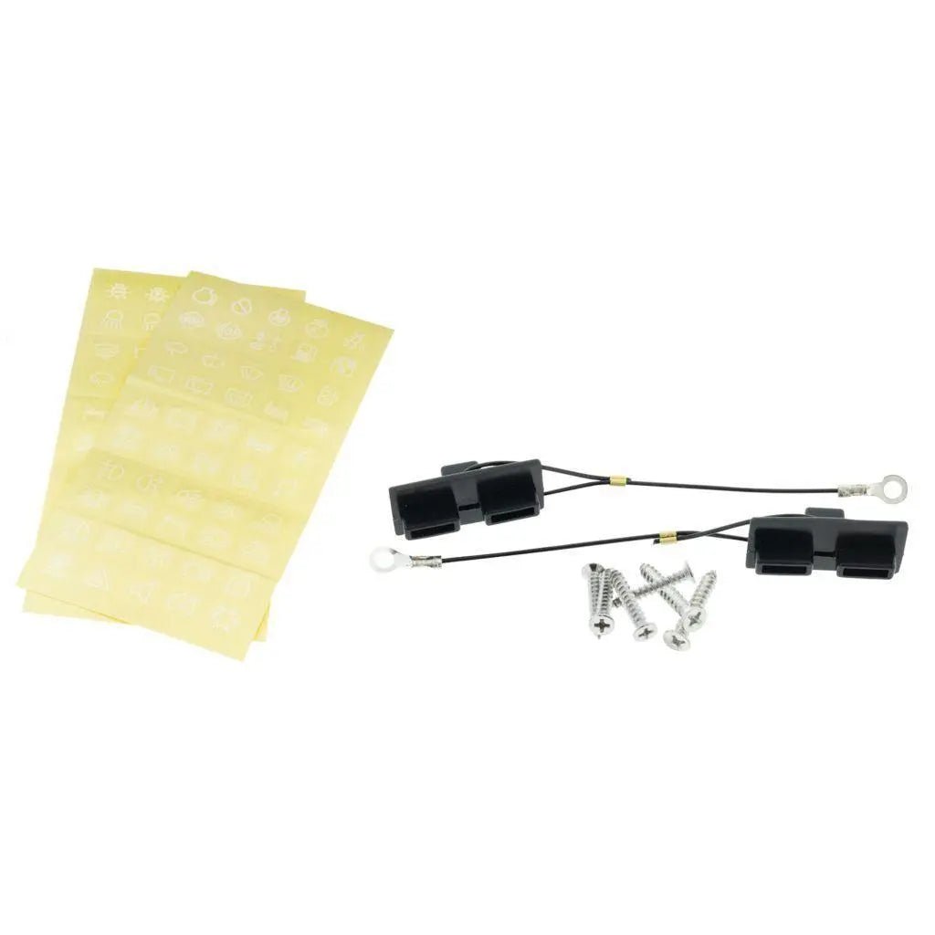 8 Way Switch Panel With 50A Plugs ACC Power Socket & USB Switch Fascia