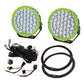 9” Round - 160w LED Driving Lamps Kit - (Green / Black Bezel) Driving Lights