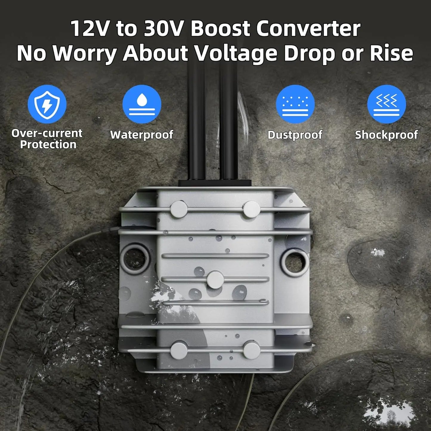 Cigarette Lighter Power Adapter DC 12V/24V to 48V 2A Boost Converter Power Cord for Starlink, RV, Surveillance, Boat 10-30V to 48V 2A