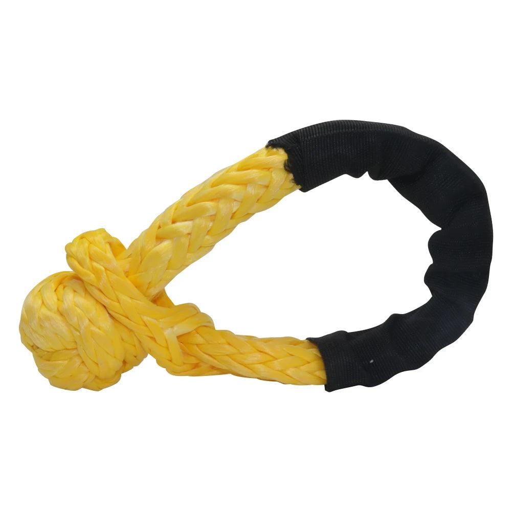 17T 38,000 Lbs Break Strength Synthetic Soft Shackle 1/2" X 22 Inch Rugged Shackles with Protective Sleeve For Vehicle Recovery