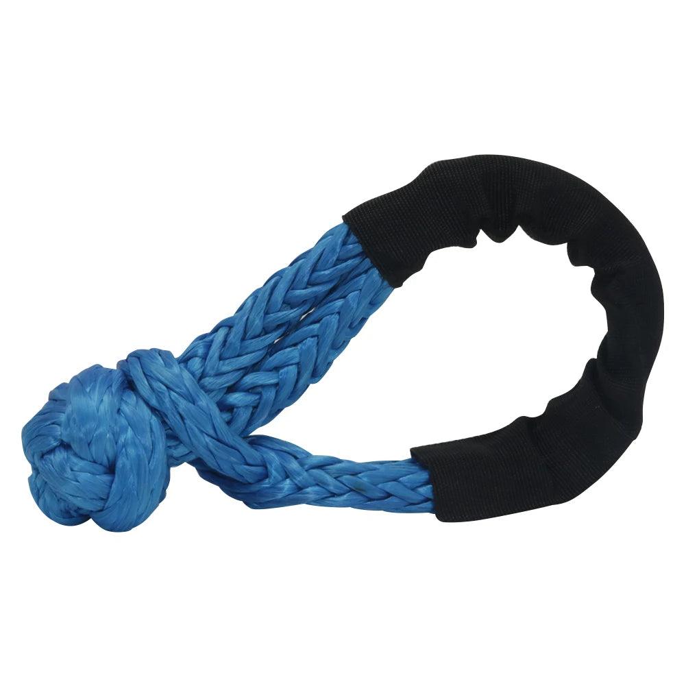 17T 38,000 Lbs Break Strength Synthetic Soft Shackle 1/2" X 22 Inch Rugged Shackles with Protective Sleeve For Vehicle Recovery