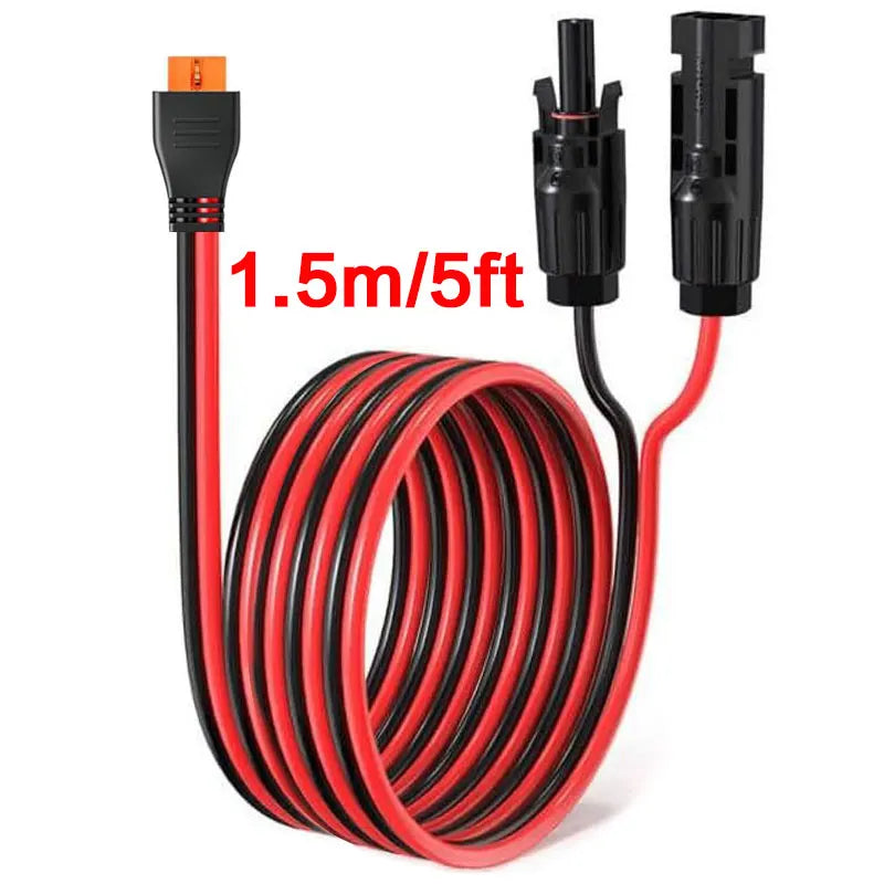 3m/1.5m 12AWG XT60i to Solar Cable for EcoFlow River 2 Pro Max Delta 2 3 Pro Max Wave 2 3 etc. Portable Power Stations.