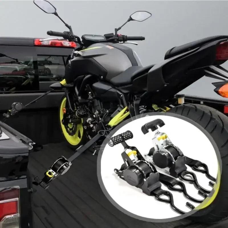 Auto Straps For Cargo Tape Retractable Belts For Motorcycles Ratchet Strap For Load Luggage Strap Ratchet Tensioner Belt For Car Open Cut Off-Grid