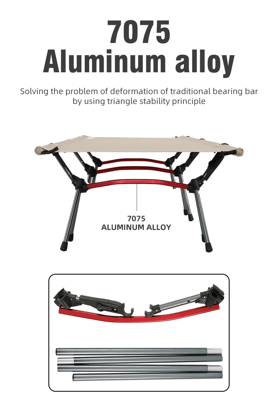 Folding Camping Bed Portable Outdoor Bed For Adults & Kids Camping