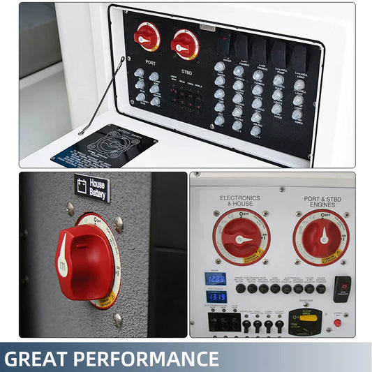 Blue Sea Systems - 32V 350 Amp E-Series Waterproof Ignition Protected Marine Boat Dual Battery Isolator Switches