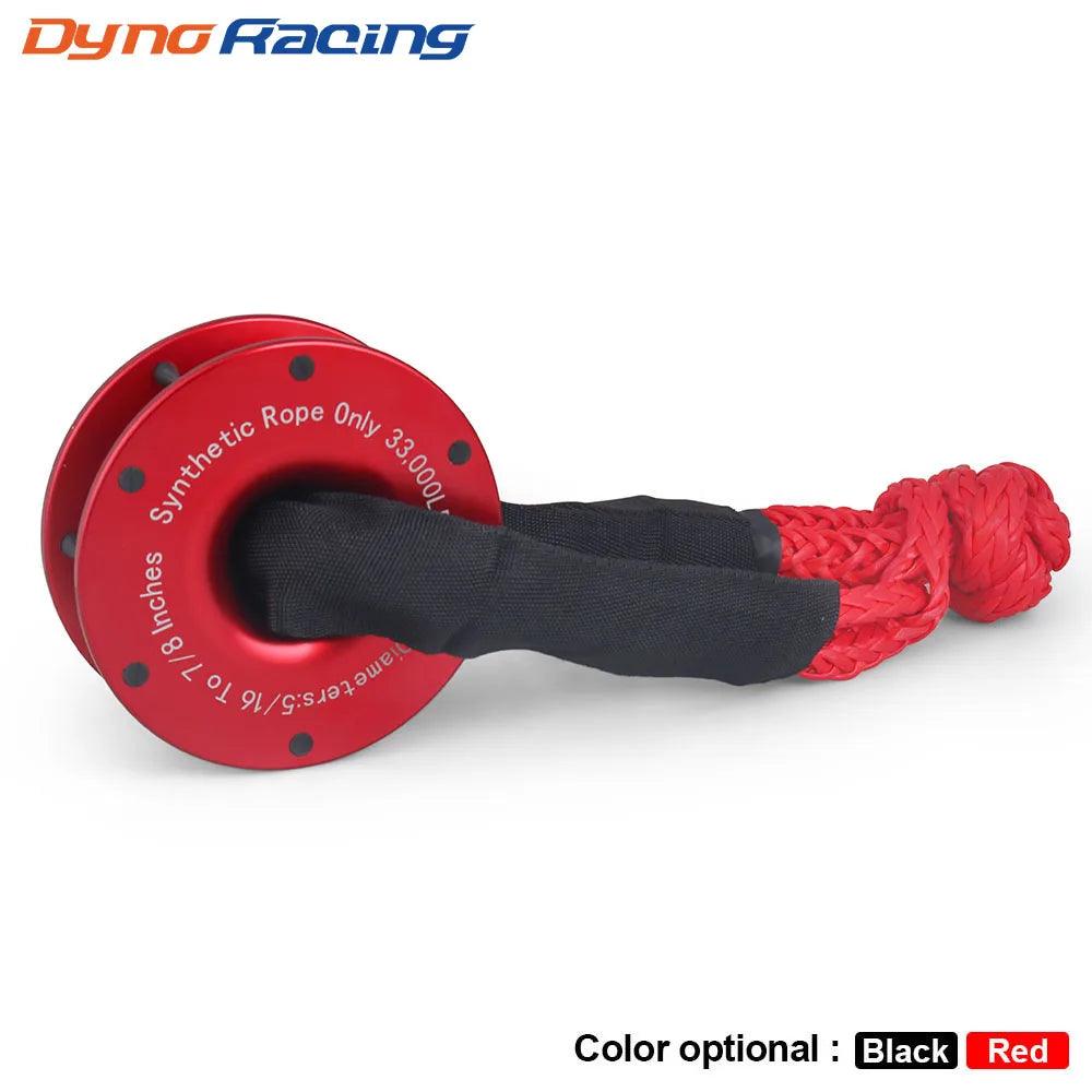 Upgrade High Load Capacity Recovery Ring Set Rope Retention Pulley+Hook Winch Rope With Protective Sleeve for Truck Vehicle