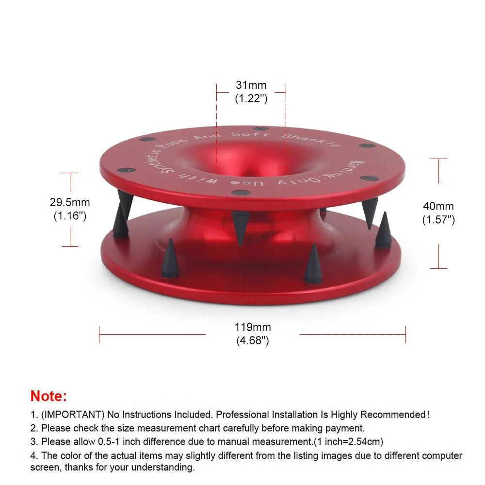 Upgrade High Load Capacity Recovery Ring Set Rope Retention Pulley+Hook Winch Rope With Protective Sleeve for Truck Vehicle