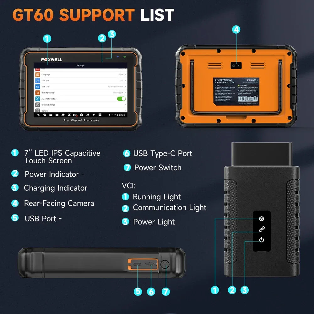 Foxwell GT60 OBD2 Diagnostic Tool / OBD 2 Automotive Scanner (AUS) OBD Scanner