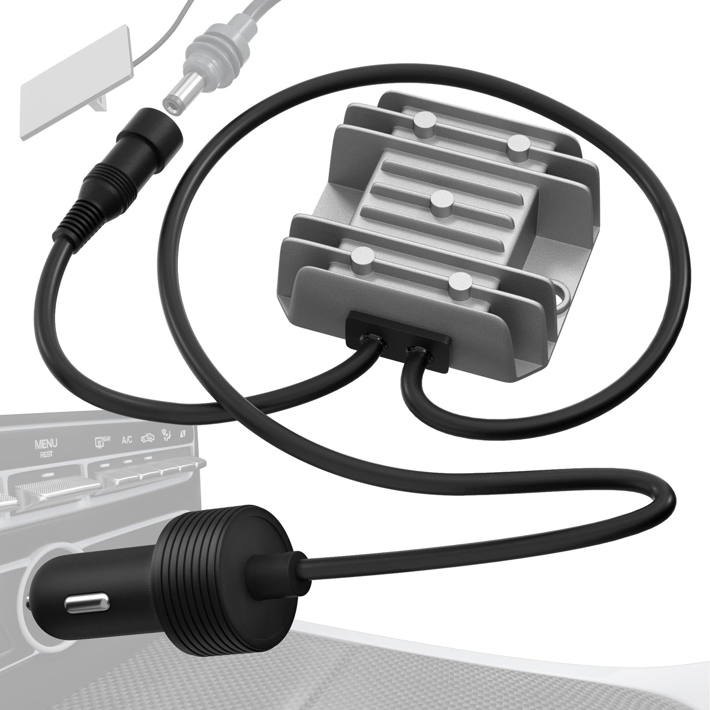 Starlink Mini Cable Car Adapter with Step Up Converter 12V Power Cable with Cigarette Lighter Plug 10-28V to 30V 3.5A Conversion Open Cut Off-Grid