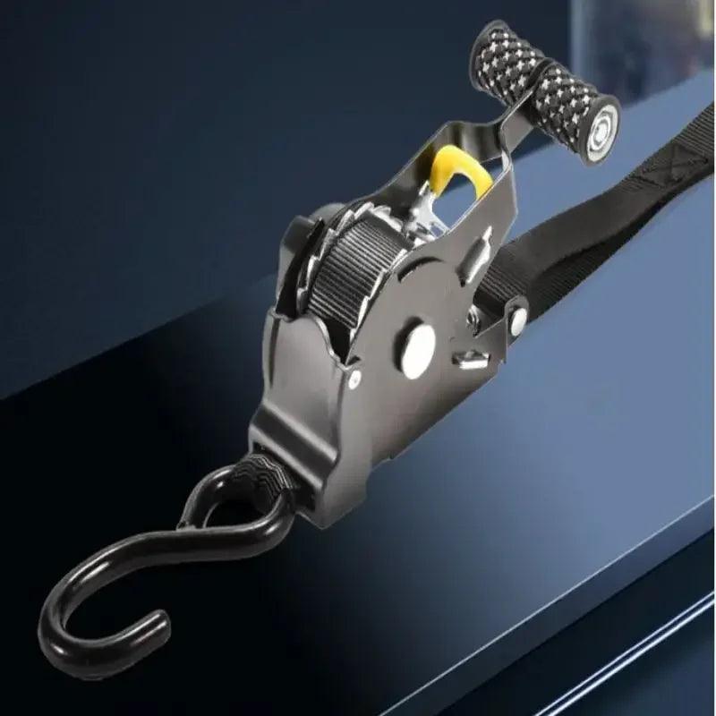 Auto Straps For Cargo Tape Retractable Belts For Motorcycles Ratchet Strap For Load Luggage Strap Ratchet Tensioner Belt For Car Open Cut Off-Grid