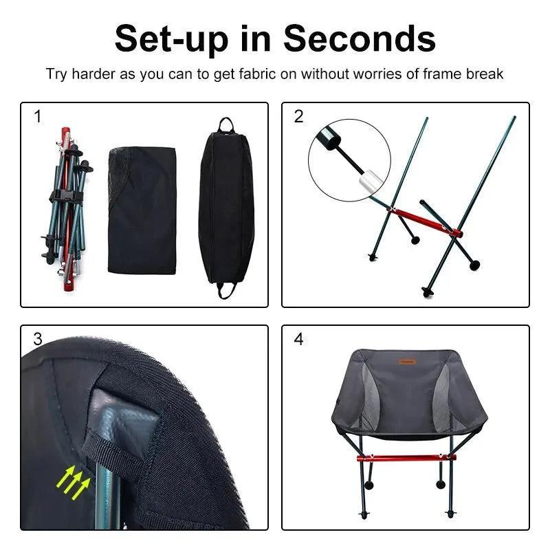 PACOONE Camping Fishing Folding Chair Tourist Beach Chaise Longue Chair for Relaxing Foldable Leisure Travel Furniture Picnic