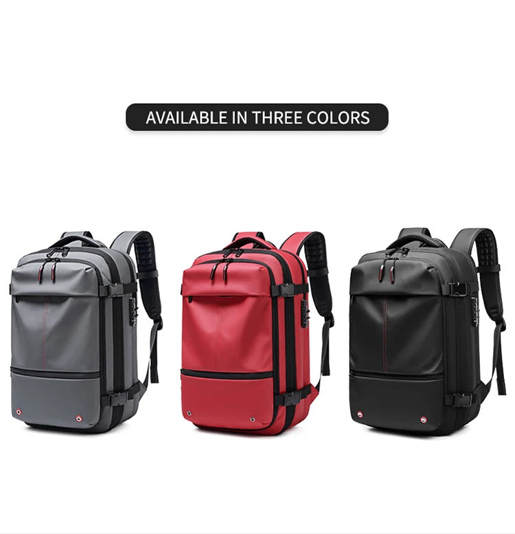 Travel Men 17 inch Laptop Backpack vacuum compression Backpack Business Large Capacity school Backpack expand outdoor backpack Open Cut Off-Grid