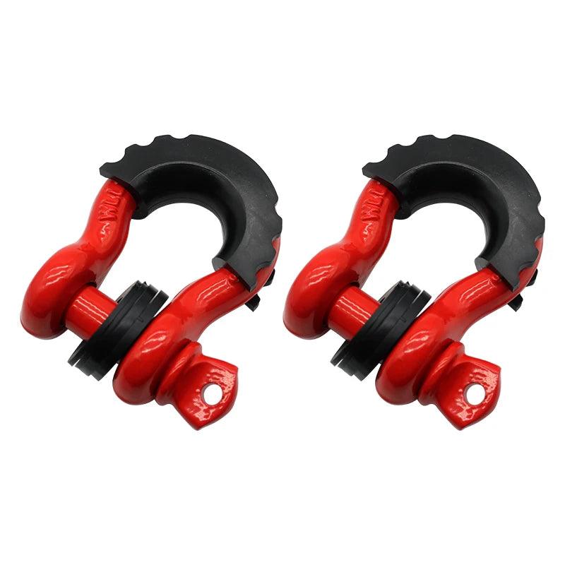 Anti-Rust Bow Shackle 5/8" D-Ring Shackle 42,990lbs Break Strength with Isolator &Washers Kit for Jeep Off-Road Vehicle Recovery Bow Shackle