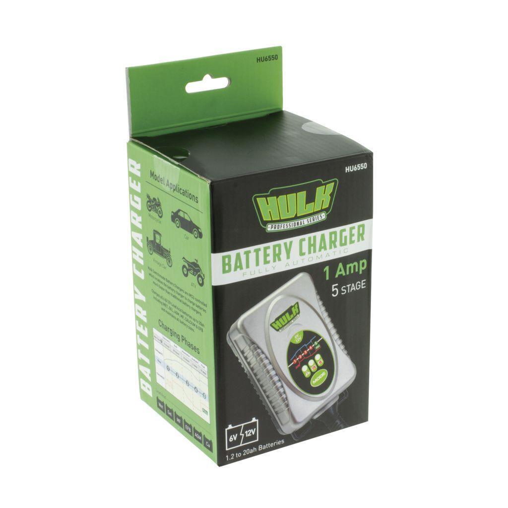 Automatic Switchmode Battery Charger - 1A 6/12V 5 Stage Battery Chargers & Accessories