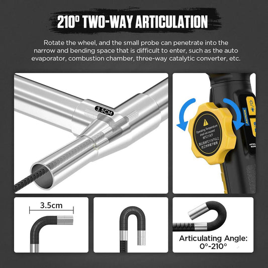 AUTOOL SVB305 720 HD Automotive Industrial Endoscope with Light Autofocus Endoscope Inspection Camera Lens for IMG & Video Inspection Camera