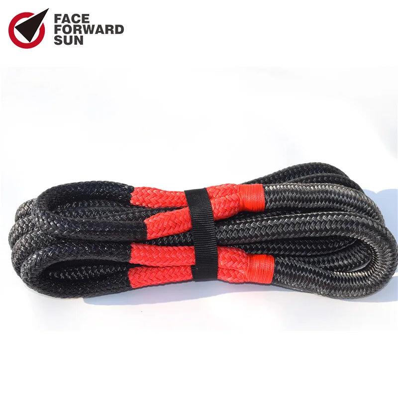 Black 3/4"*20ft Kinetic Rope,19mm*6m Energy Rope,Double braided Recovery Rope,Towing Ropes Kinetic Rope