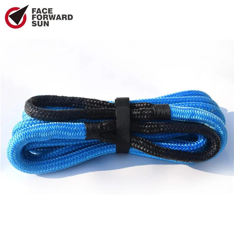 Black 3/4"*20ft Kinetic Rope,19mm*6m Energy Rope,Double braided Recovery Rope,Towing Ropes Kinetic Rope