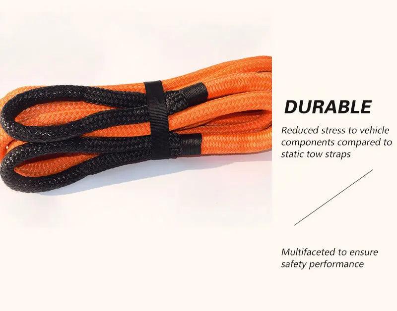 Black 3/4"*20ft Kinetic Rope,19mm*6m Energy Rope,Double braided Recovery Rope,Towing Ropes Kinetic Rope