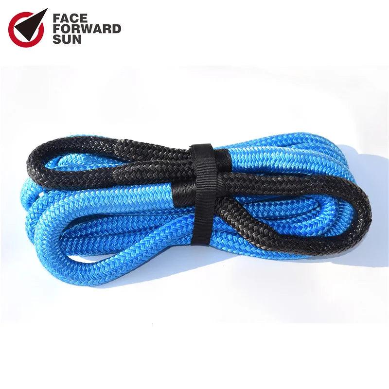 Black 3/4"*20ft Kinetic Rope,19mm*6m Energy Rope,Double braided Recovery Rope,Towing Ropes Kinetic Rope