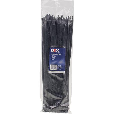 Black Nylon Cable Ties 4.8mm X 370mm x 100 Cable Ties