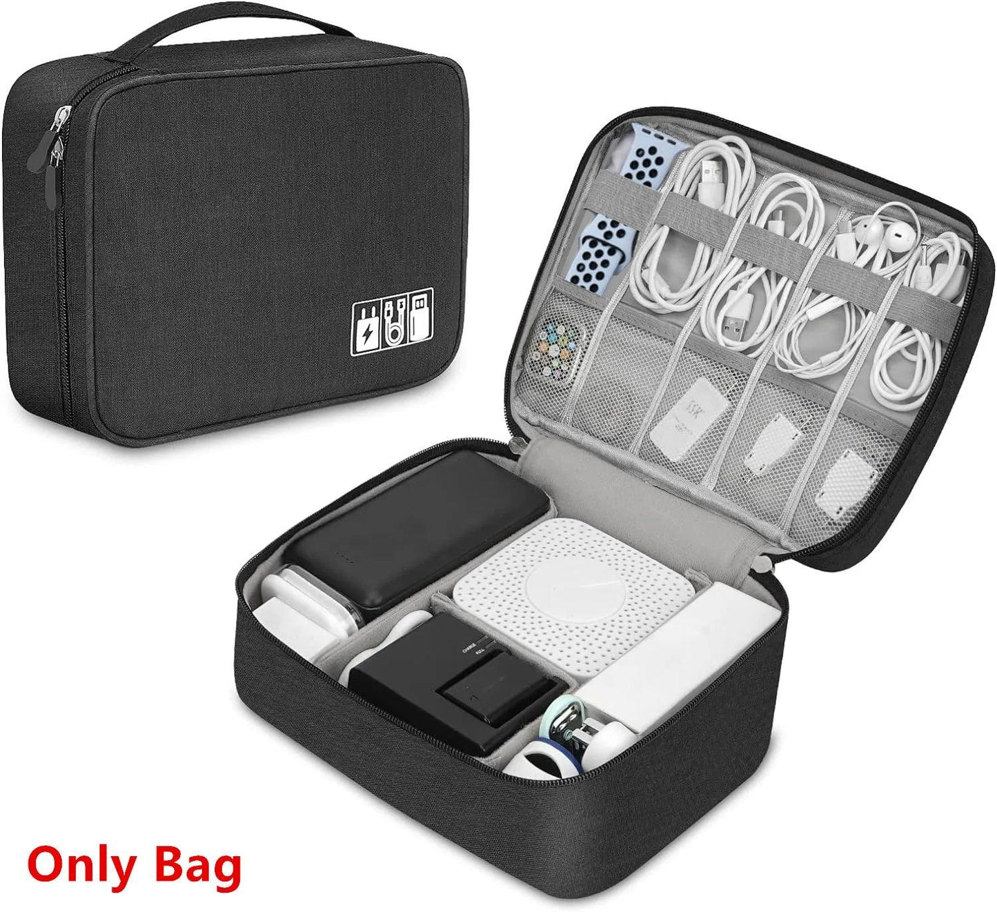 Cable Storage Bag Waterproof Digital Electronic Organizer Portable USB Data Line Charger Plug Storage Bag Travel Cable Organizer Cable Storage Bag