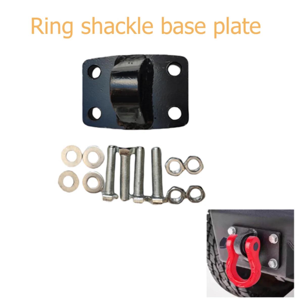 D Ring Shackle Black Base Plate For Off-Road D Ring Shackle