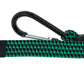 Fat bungee strap (green) 80mm with carabiner style Cargo Straps