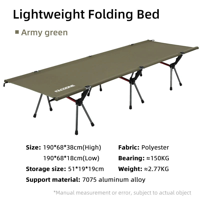 Folding Camping Bed Portable Outdoor Bed For Adults & Kids Camping Camp Stretcher