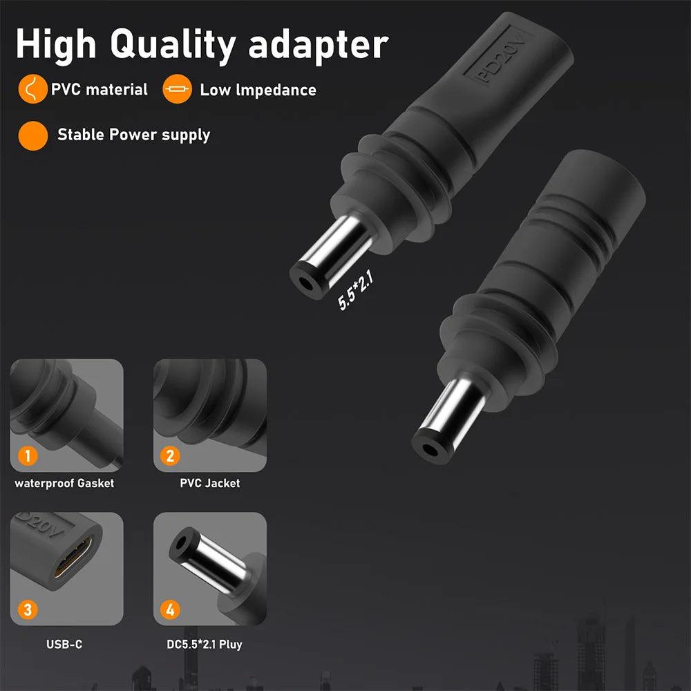 For Starlink Mini Cable 2M(6.6ft) Starlink Mini DC Power Type-C Input Replacement cable Waterproof Outerdoor Barrel Jack Chargin Starlink Cables & Adaptors