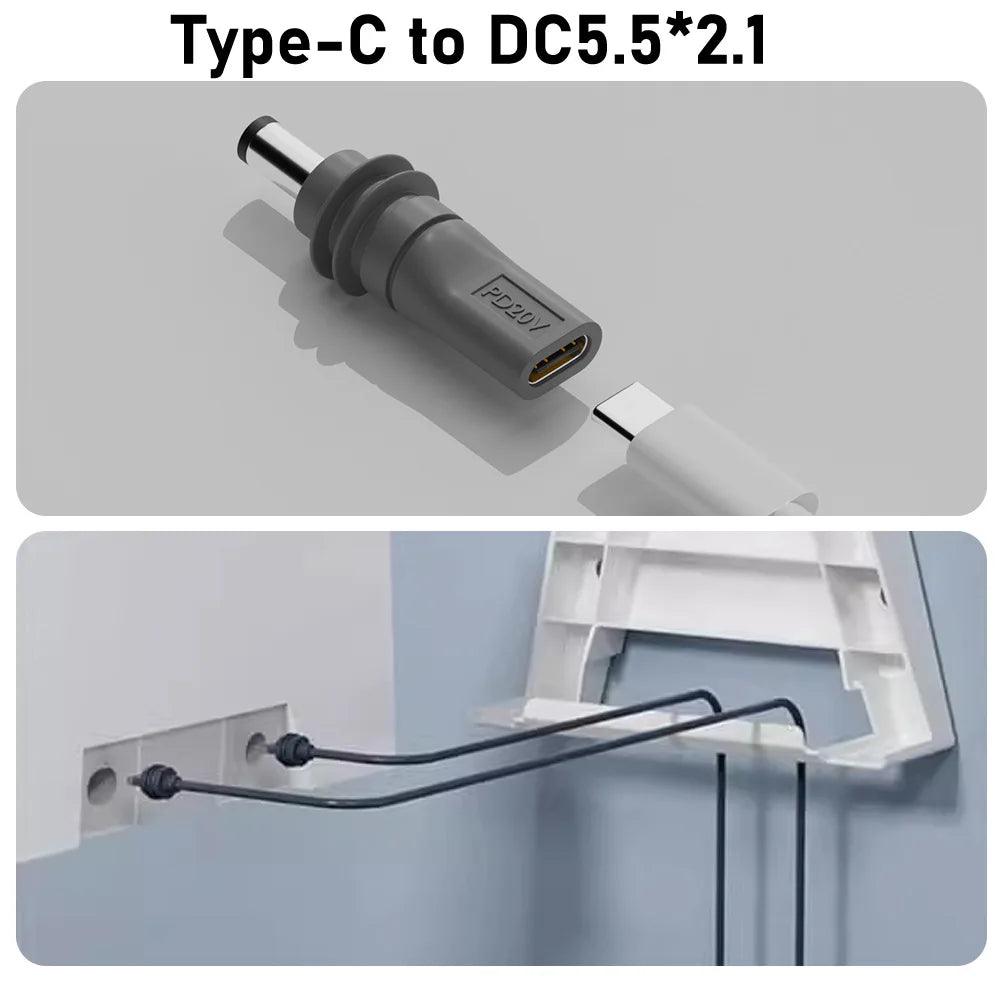 For Starlink Mini Cable 2M(6.6ft) Starlink Mini DC Power Type-C Input Replacement cable Waterproof Outerdoor Barrel Jack Chargin Starlink Cables & Adaptors