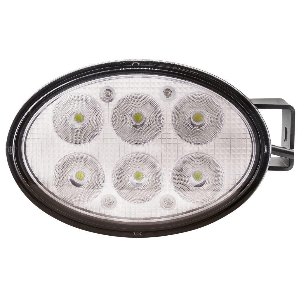 Led Oval Worklamp Flood Beam 10- 60V 60W 6 Led’s Black Hsng 6,600 Lumens LED Work Lamps