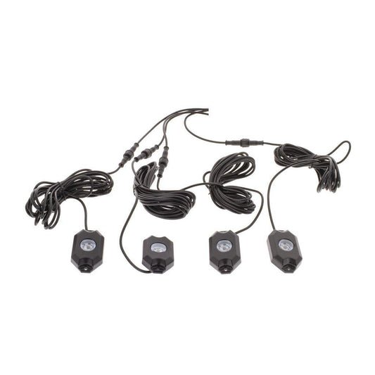 Led Rgbw Flood Beam Rock Light Kit W/ Bluetooth - PKT4 LED Work Lamps