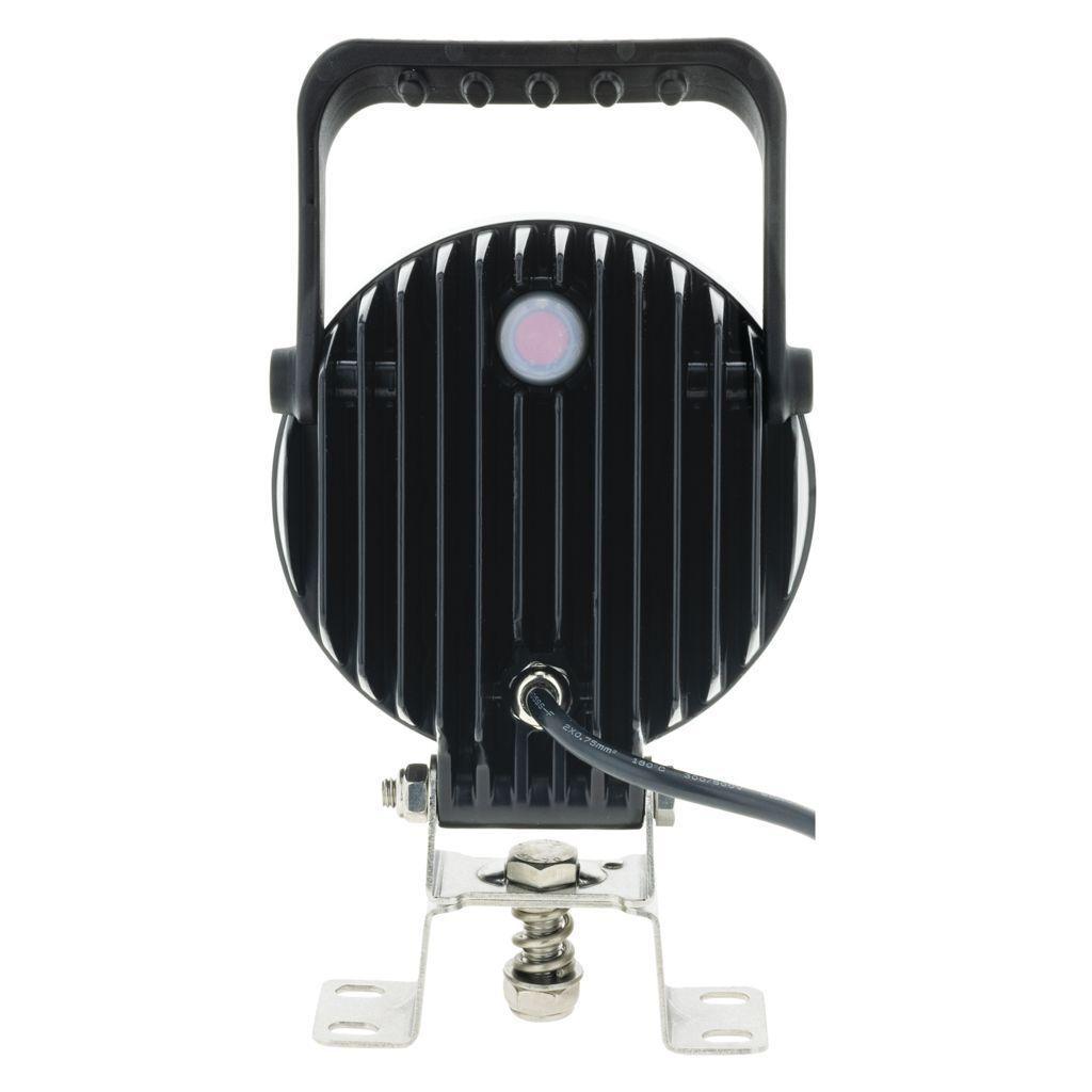 Led Round Spot Beam Worklamp W/ Handle & Switch Black Housing LED Work Lamps