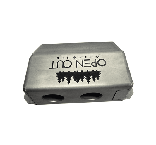 Open Cut Off-Grid Surface Mount Aux Panel (Silver) Surface Mount Accessory Panel