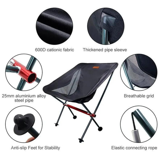 PACOONE Camping Fishing Folding Chair Tourist Beach Chaise Longue Chair for Relaxing Foldable Leisure Travel Furniture Picnic Camp Chairs