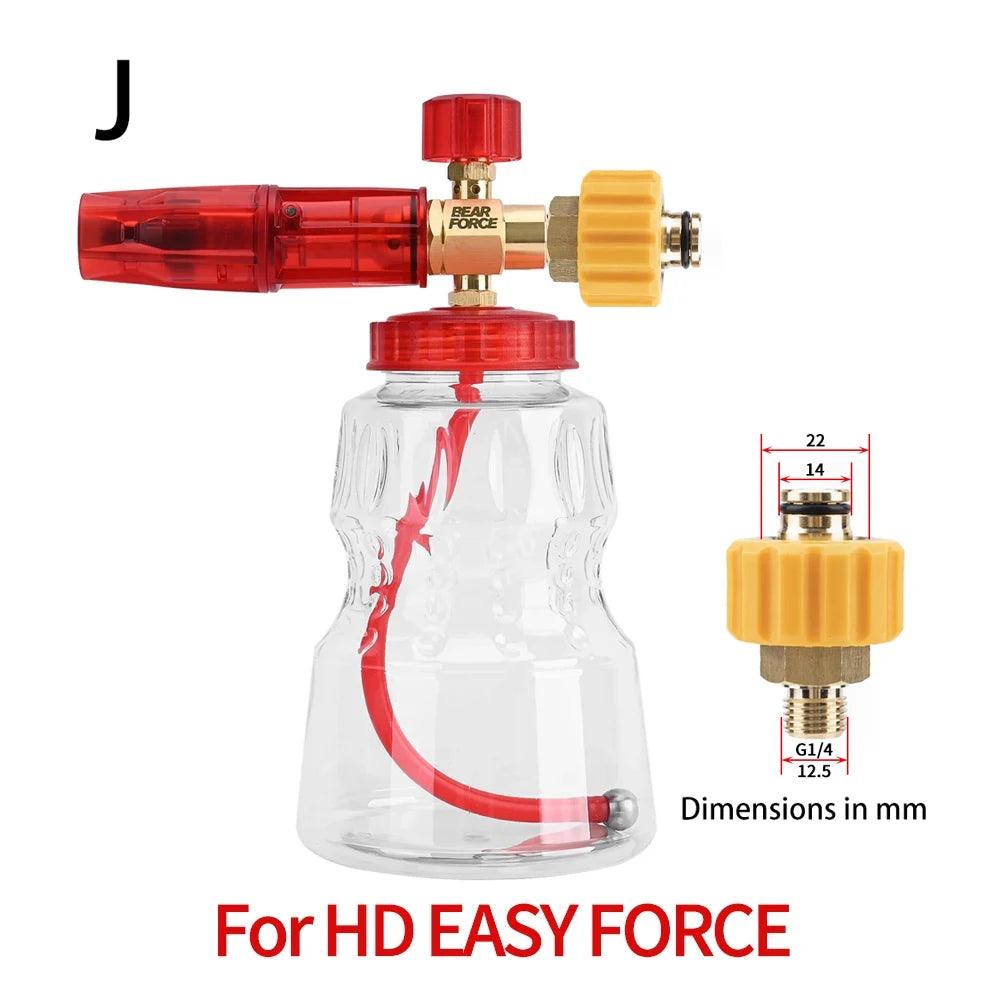 Pressure Washer Brass Snow Foam Lance Foam Nozzle Car Wash Foam Maker for Karcher Elitech Bort AR Bosch Pressure Washer Pressure Washer Foam Cannon