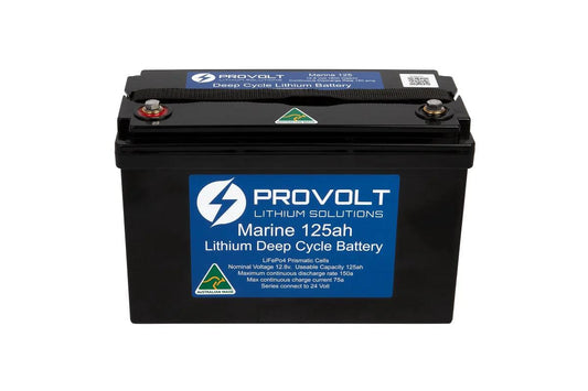 Provolt 125ah Marine Deep Cycle Lithium Battery Lithium Batteries