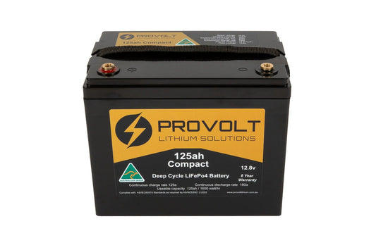 Provolt Compact 125ah Deep Cycle Lithium Battery Compact 12v Lithium Battery