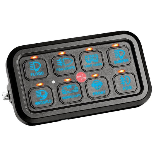 SMART 8 SWITCH PANEL - BLUE BACKLIT PANEL Switch Panel
