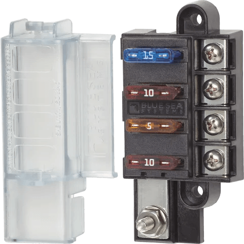 ST Blade Fuse Compact 4 Circuit & Cover Fuse Box
