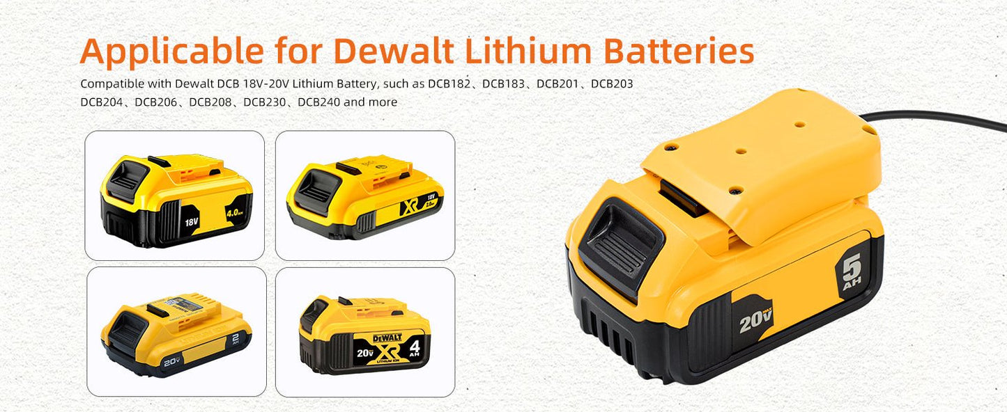 Starlink Mini Battery Adapter Power Cable for Makita Ryobi Milwaukee Dewalt 1M Cable Charger Adapter to DC Power Cable Cord Plug