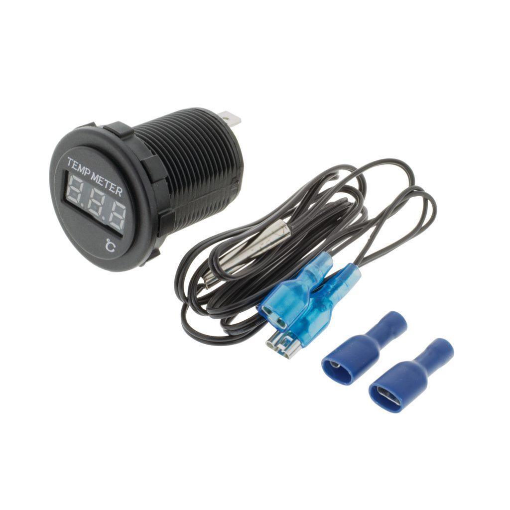 Temperature Meter With Temperature Sensor Aux 12v Socket