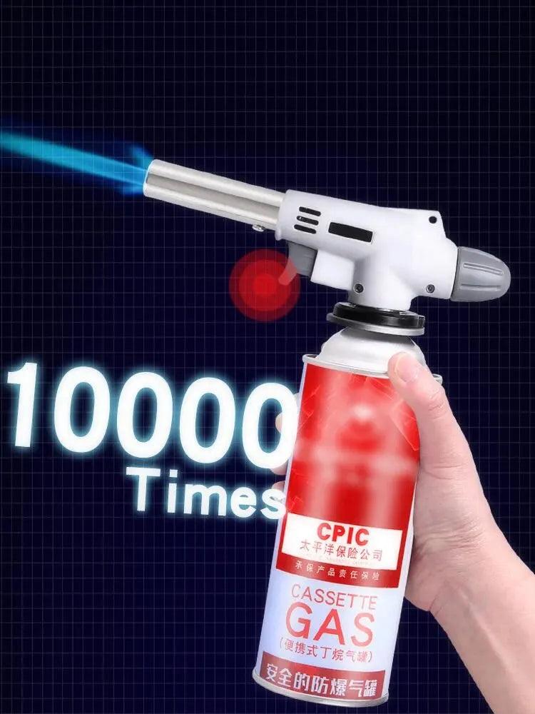 Torch Cooking AutoIgnition Butane Gas Welding-Burner Welding Gas Burner Flame Gas Torch Flame Gun Blow for BBQ Camping Cooking Butane Torch