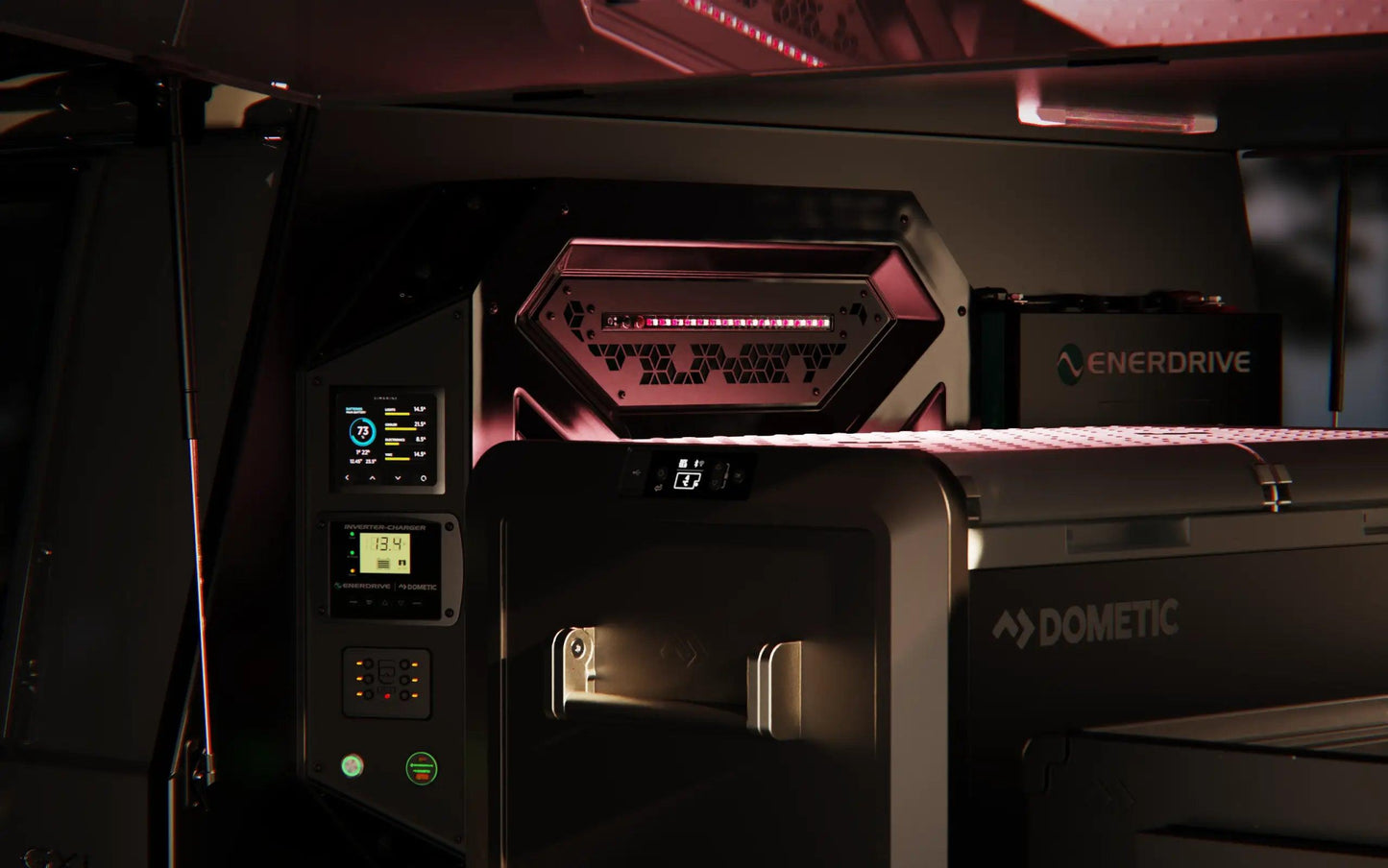 Voyager Digital System LEFT 3000W/100A Inverter-Charger 40DC inc SIMARINE SCQ50 Canopy Power Systems