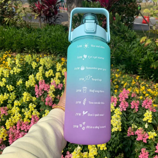 Water Bottle Motivational Drinking Bottle Sports Water Bottle With Time Marker Portable Reusable Plastic Cups Outdoor Travel Gym Water Bottle