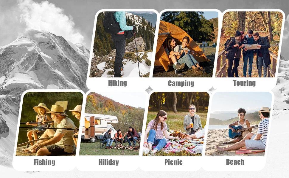 WESTTUNE Portable Folding Camping Chair with Headrest Lightweight Tourist Chairs Aluminum Alloy Fishing Chair Outdoor Furniture Camp Chairs